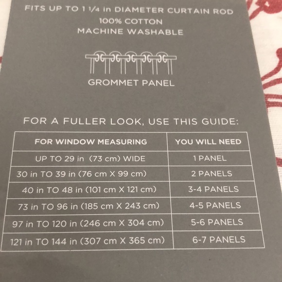 Grommet (4) panels 50x84 100% Cotton in coastal coral - Picture 5 of 10